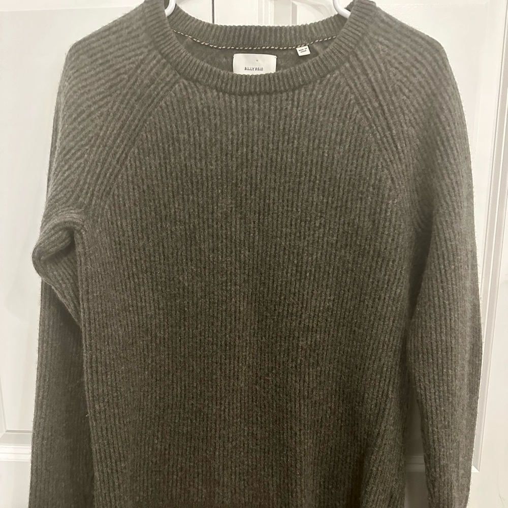 Billy Reid Fisherman Rib Crew L 100% Wool